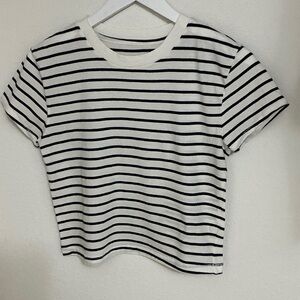 Aeropostale Black and White Striped Tee